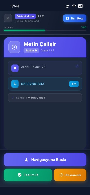 MisPaQ Halı Yıkama Mobil Uygulama - Teslimat ve Barkod Takip Ekranı 4